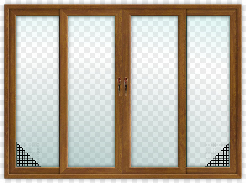 Window Sliding Glass Door Stained PNG
