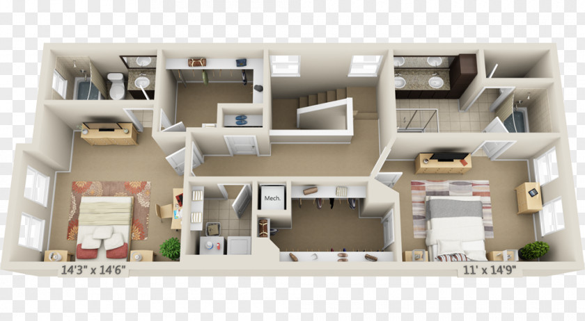 3d Floor Plan 3D Home House PNG