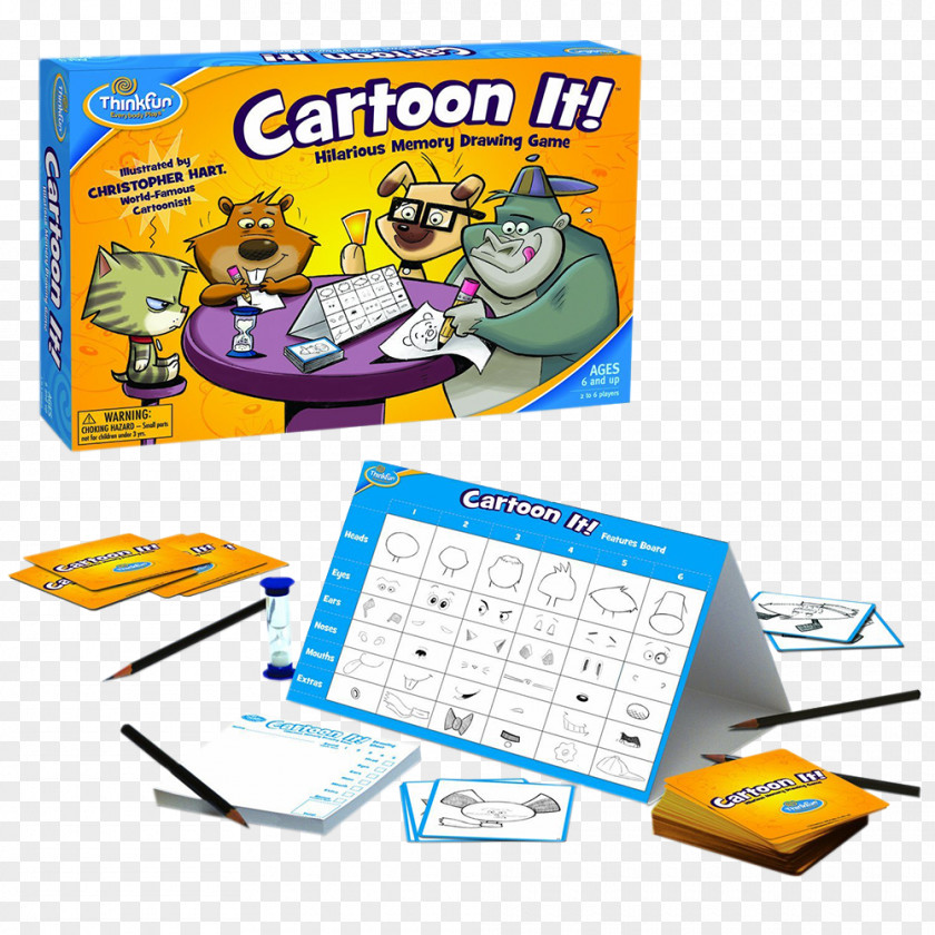 Dexter's Laboratory ThinkFun Board Game Drawing Puzzle PNG