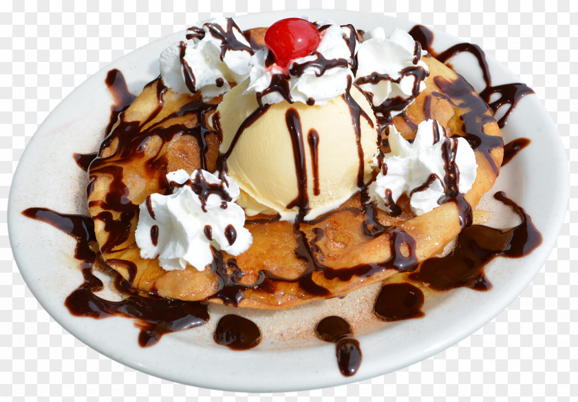 Ice Cream Belgian Waffle Sundae Dame Blanche PNG