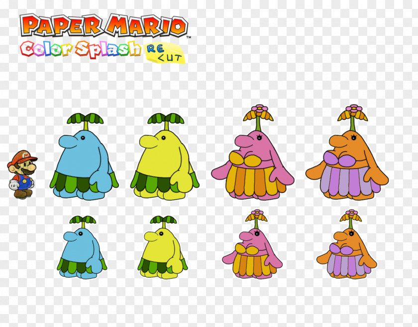 Nintendo Paper Mario: Sticker Star Toad Color Splash Super Mario Sunshine PNG