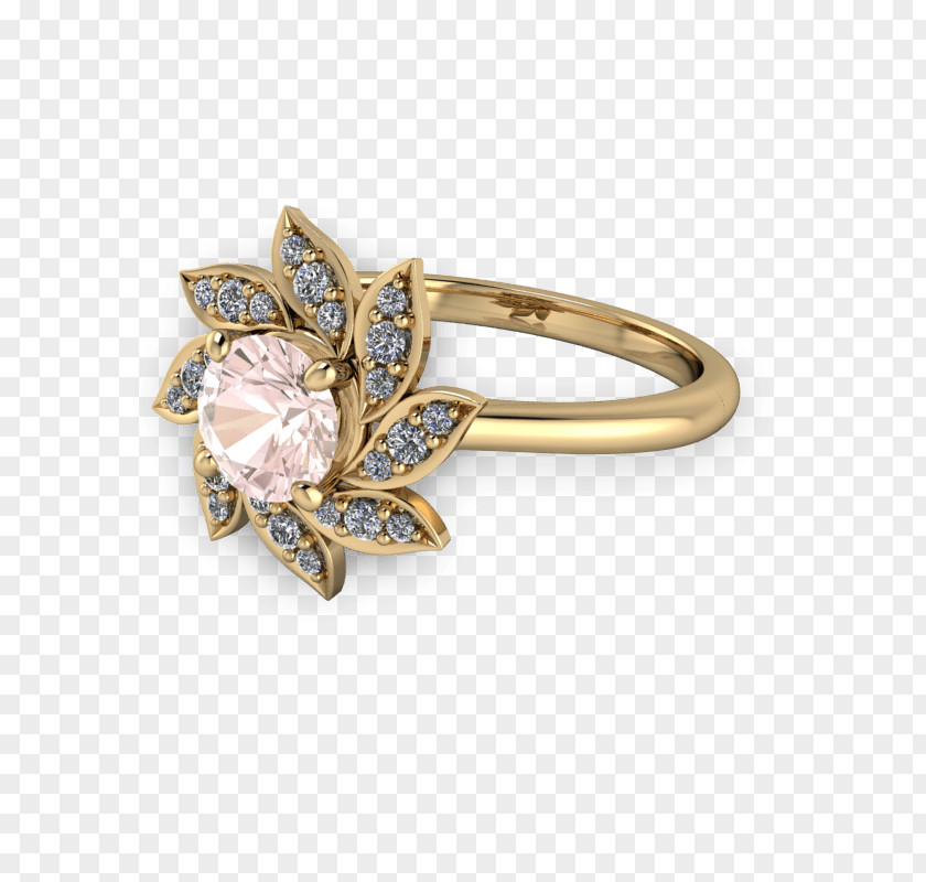 Ring Engagement Wedding Diamond Flower PNG