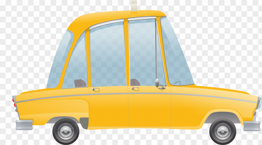 Vector Hand Painted Yellow Car Train PNG