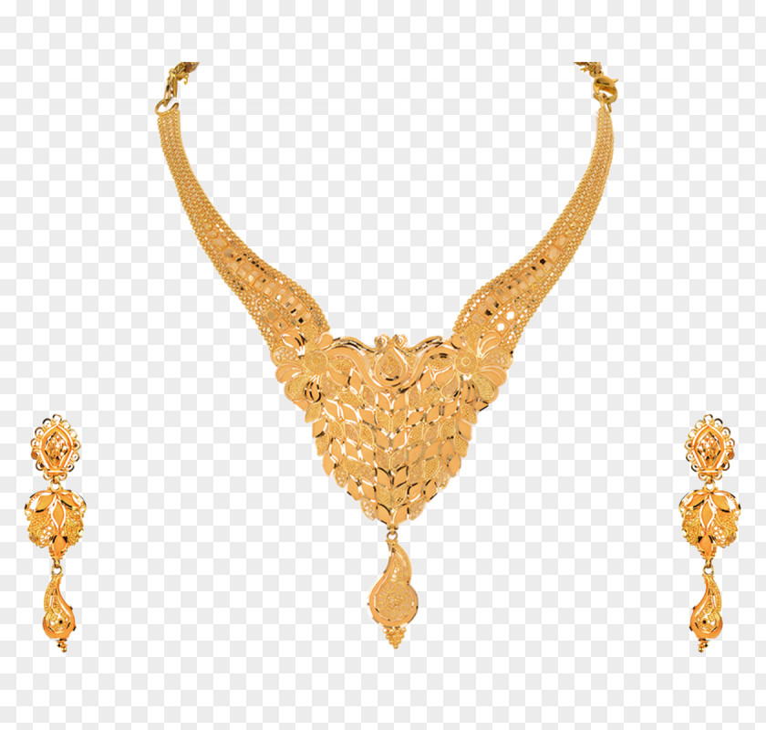 Orra Jewellery Necklace Earring Gold Jewelry Design PNG