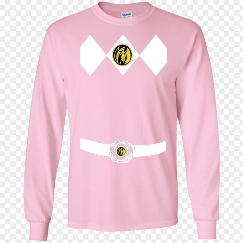Pink Ranger Long-sleeved T-shirt Hoodie PNG