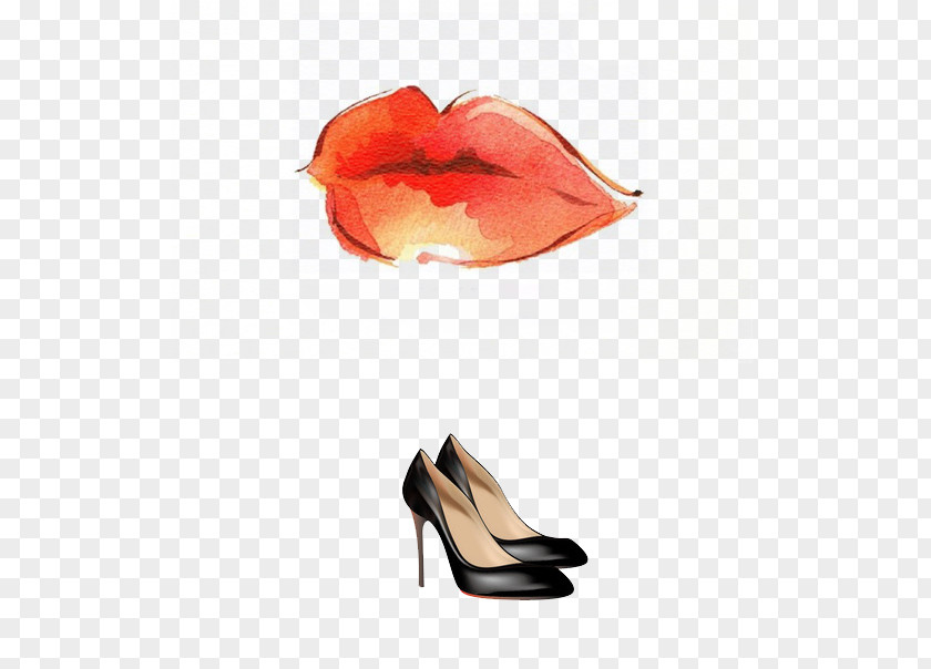 Lipstick Heels Buckle-free Material Lip Balm Drawing Fashion Illustration PNG