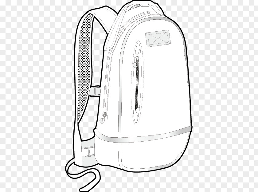 Vector Hand-drawn Black And White Backpack PNG