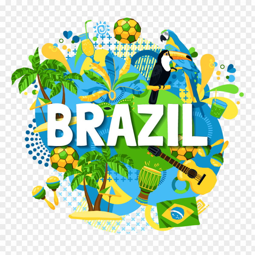 Brazil World Cup Material Brazilian Carnival Poster Illustration PNG