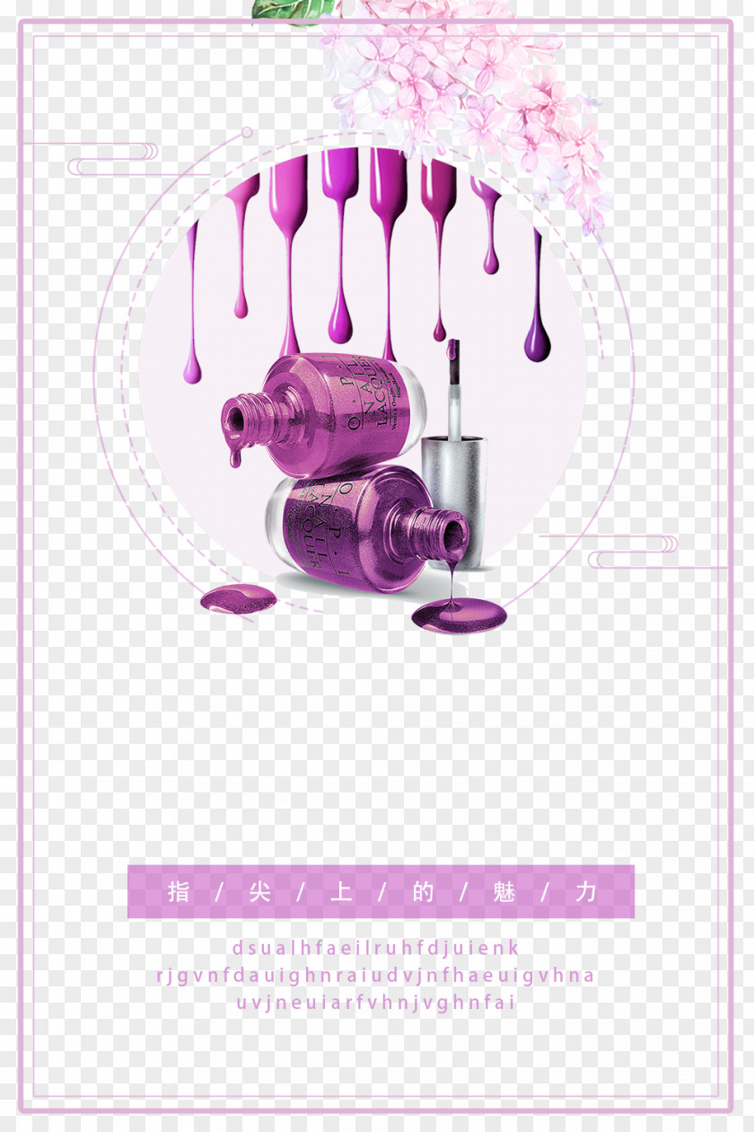 Creative Nail Polish Poster Background Artificial Nails PNG