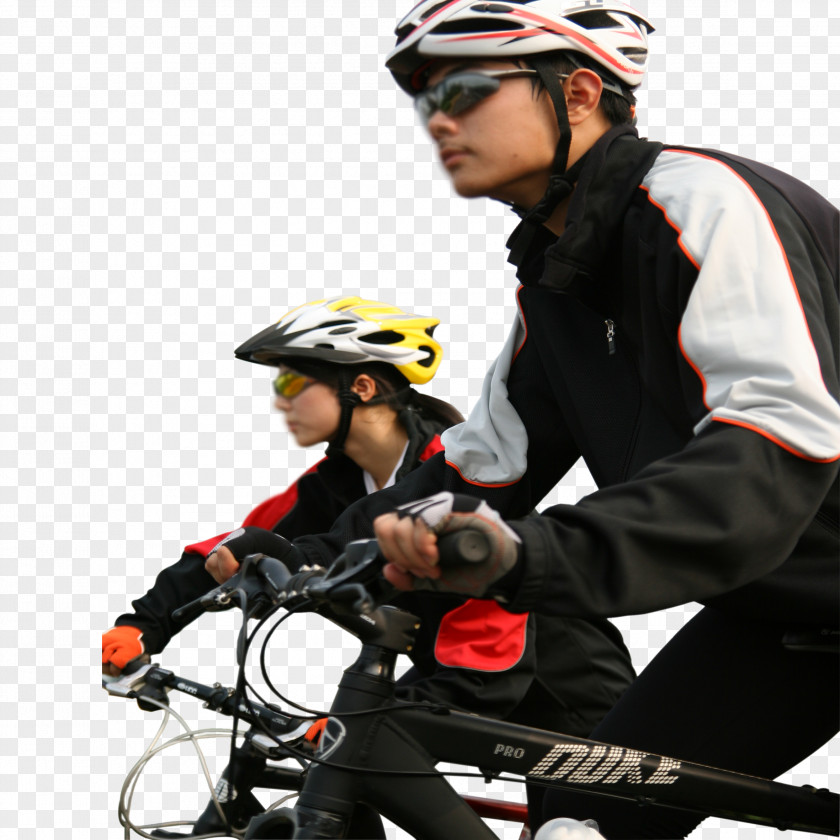Riding A Mountain Bike Race Bicycle Helmet Car Cycling PNG