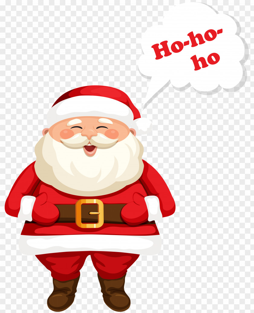 Santa Claus Ho-Ho-Ho Clipart Image Christmas Ornament Text Clip Art PNG