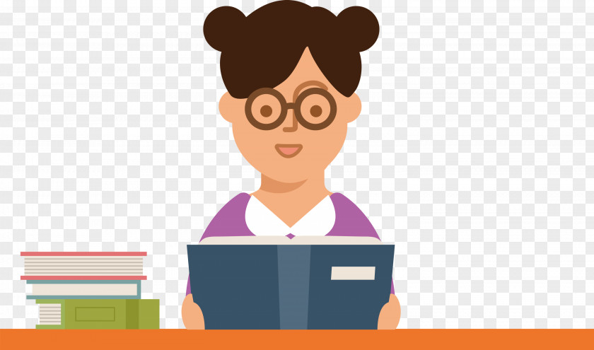 Teacher Reading Book PNG