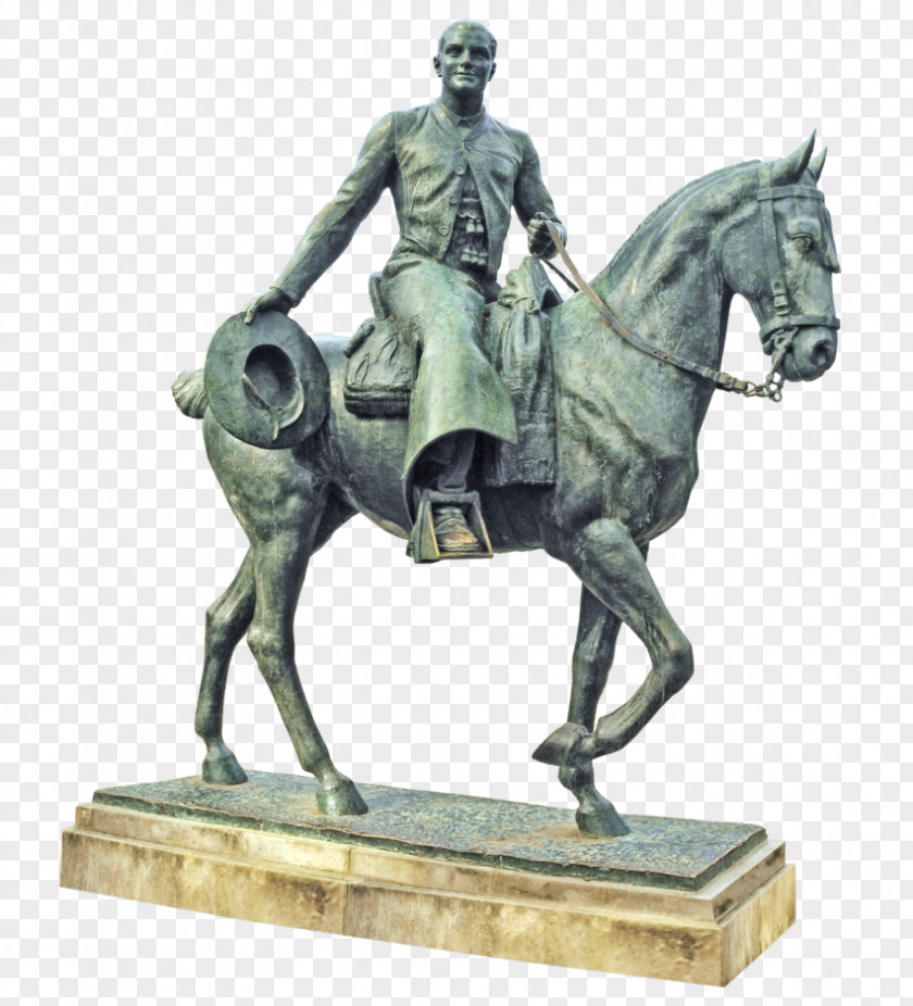 Caballero Statue Bronze Sculpture Classical PNG