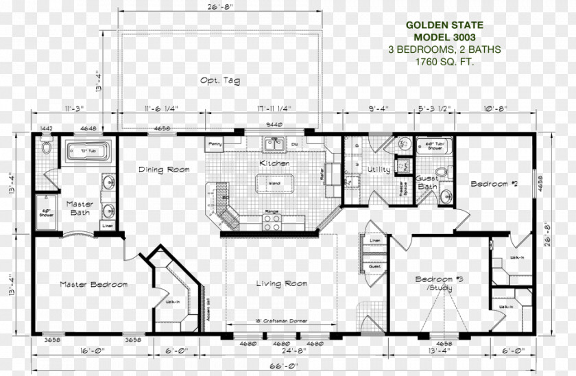 House Floor Plan KIT Custom Homebuilders Manufactured Housing Meridian PNG