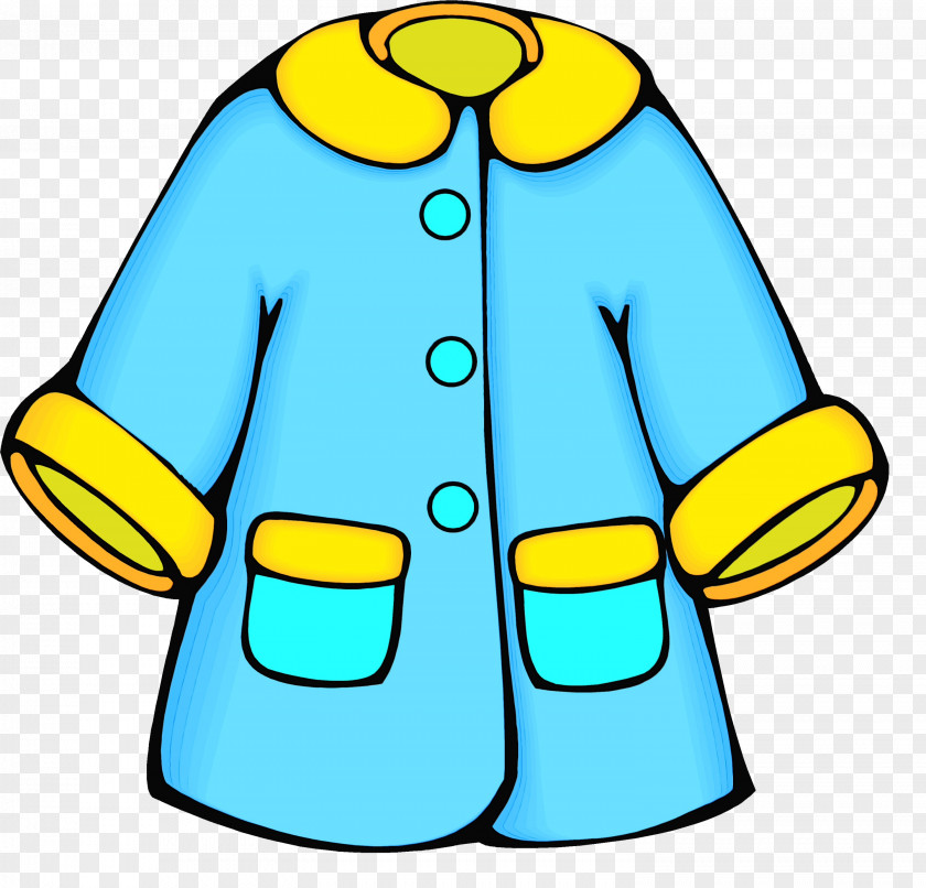 Outerwear Yellow Watercolor Cartoon PNG