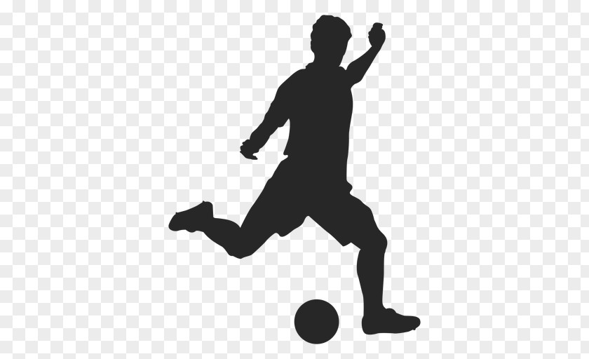 Soccer Player Sport Football Silhouette Wall Decal PNG