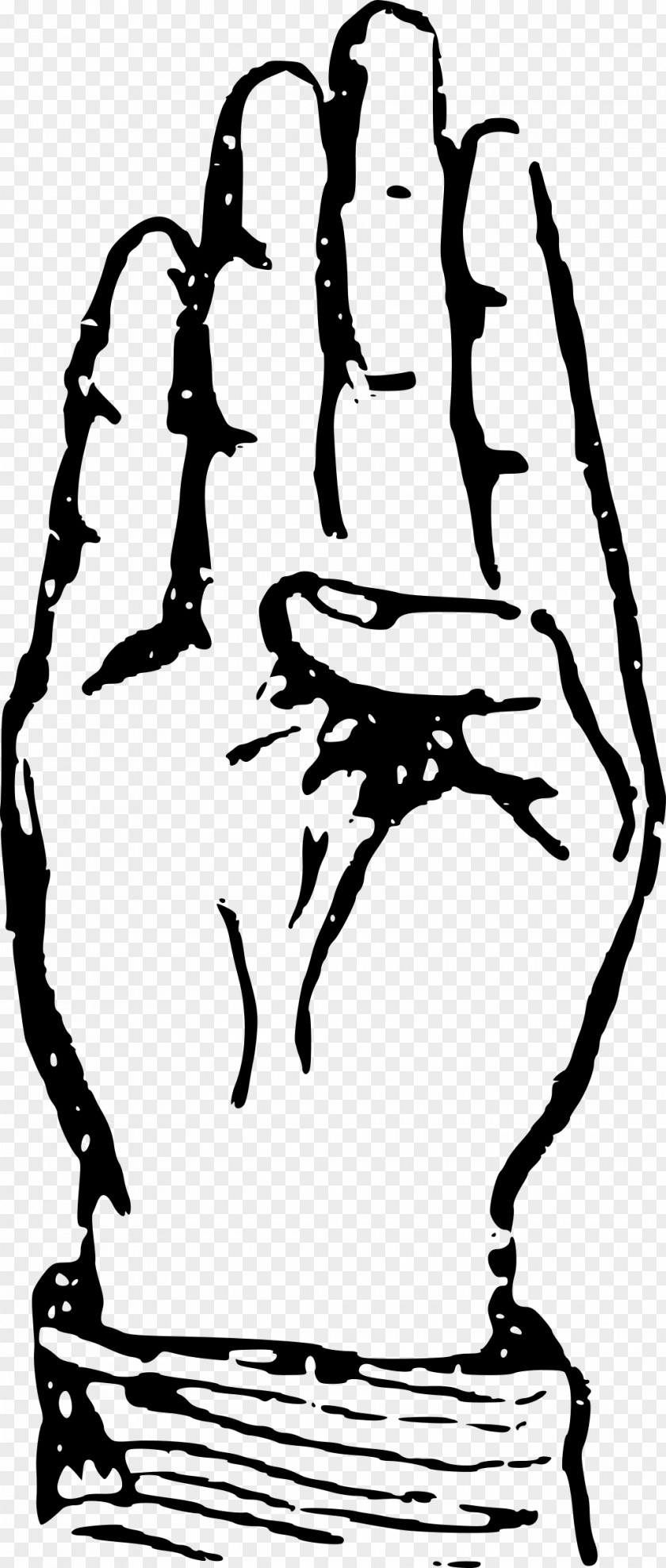 B. Letter American Sign Language B PNG
