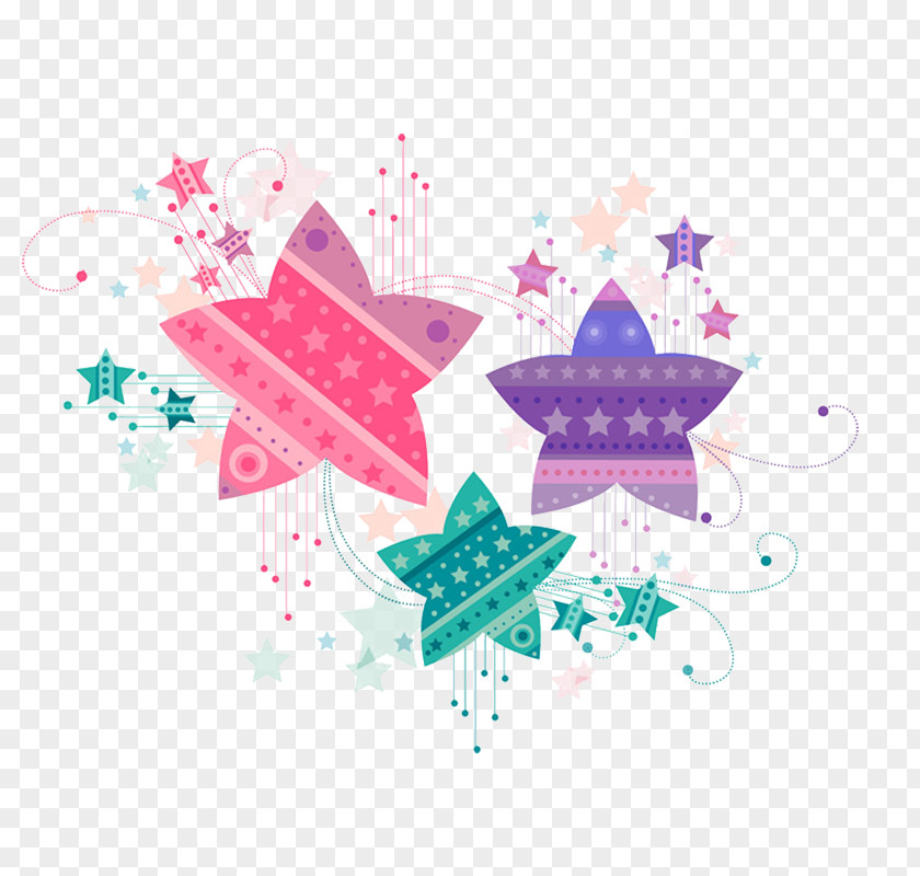 Colorful Stars Color Star Euclidean Vector PNG