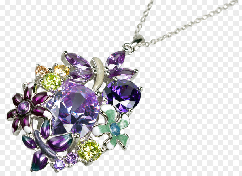 Lilac Flower Jewellery Earring Amethyst Necklace PNG
