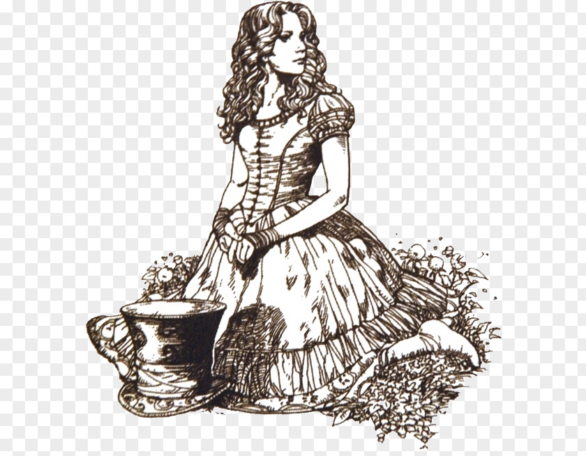 Alice In Wonderland Alice's Adventures White Rabbit Drawing Sketch PNG