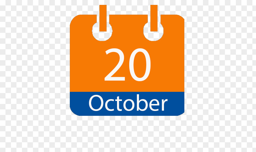 Calendar Icon October Blue Clip Art Orange PNG