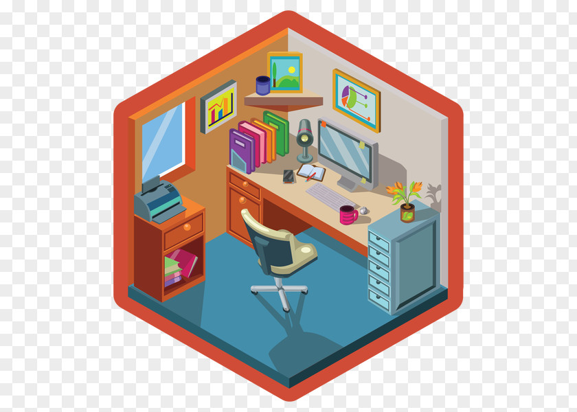 Design Office & Desk Chairs Isometric Projection Interior Services Graphic PNG