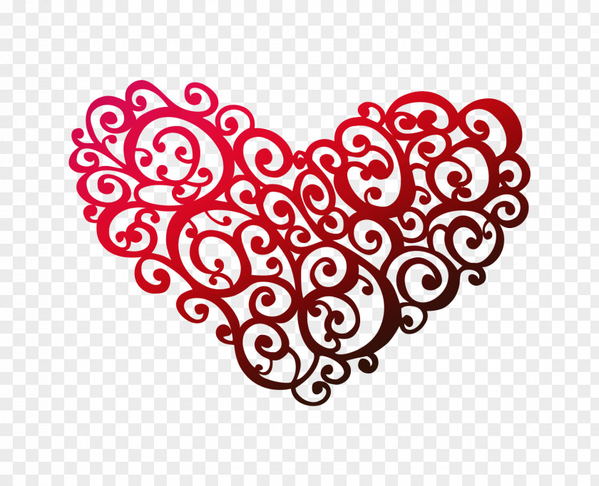 Heart Valentine's Day Line Clip Art Pattern PNG
