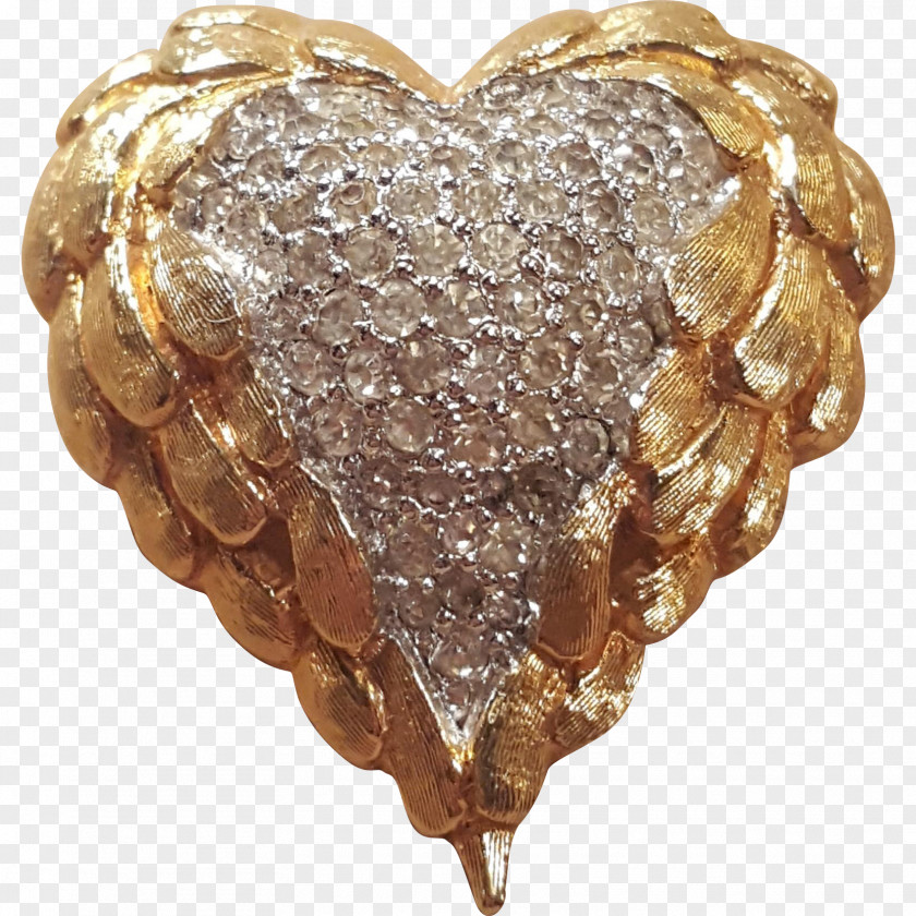 Pin Brooch Imitation Gemstones & Rhinestones Jewellery Heart PNG