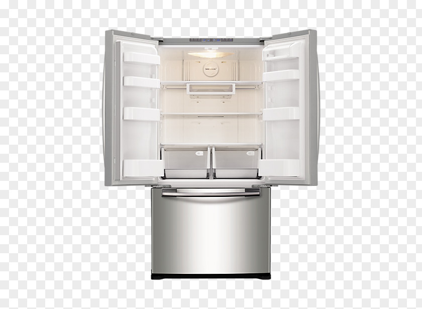 Refrigerator Samsung RF18HFENB Cubic Foot Door PNG