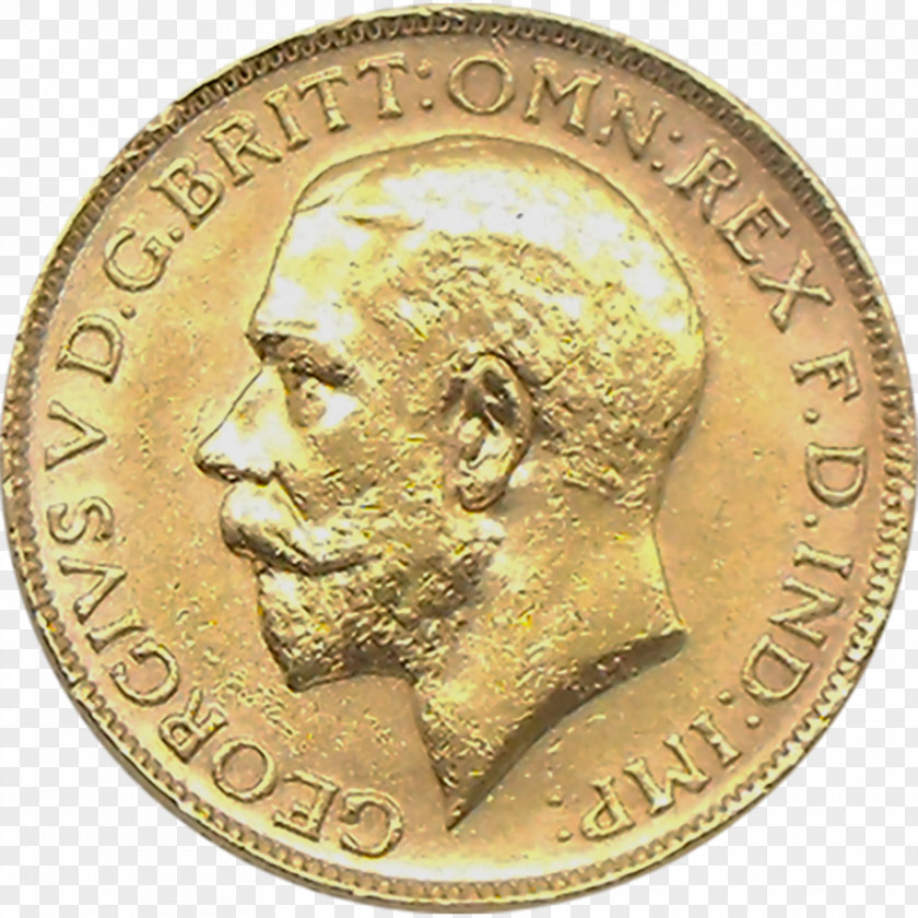 United Kingdom Sovereign Gold Coin PNG