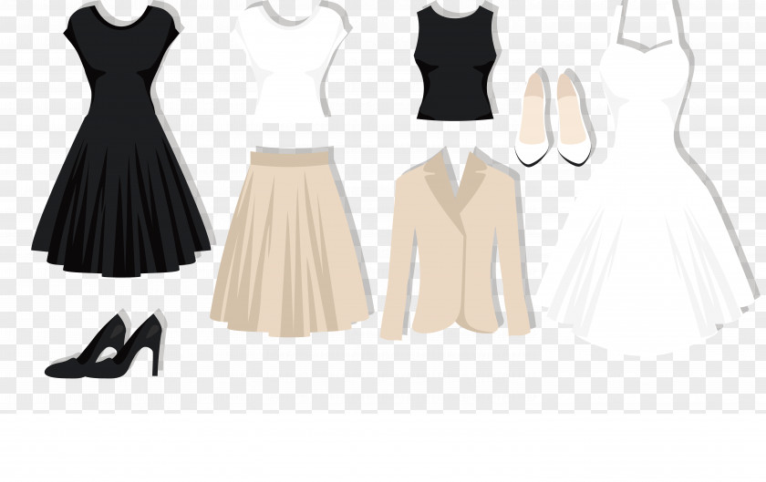 Vector Clothes Dress Shoes Gown Skirt Shoe Fashion Clothing PNG