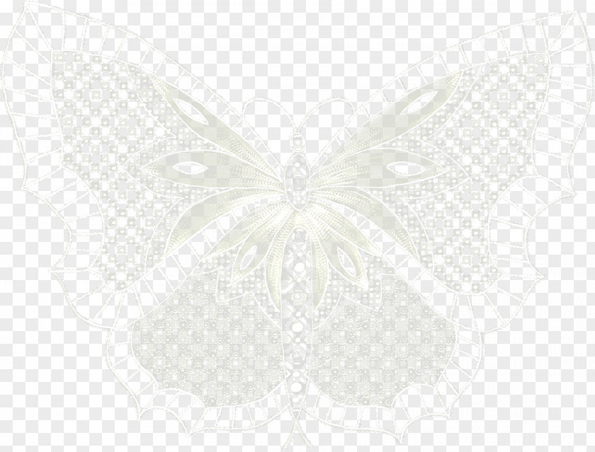 Butterfly Transparent Lace Pattern PNG