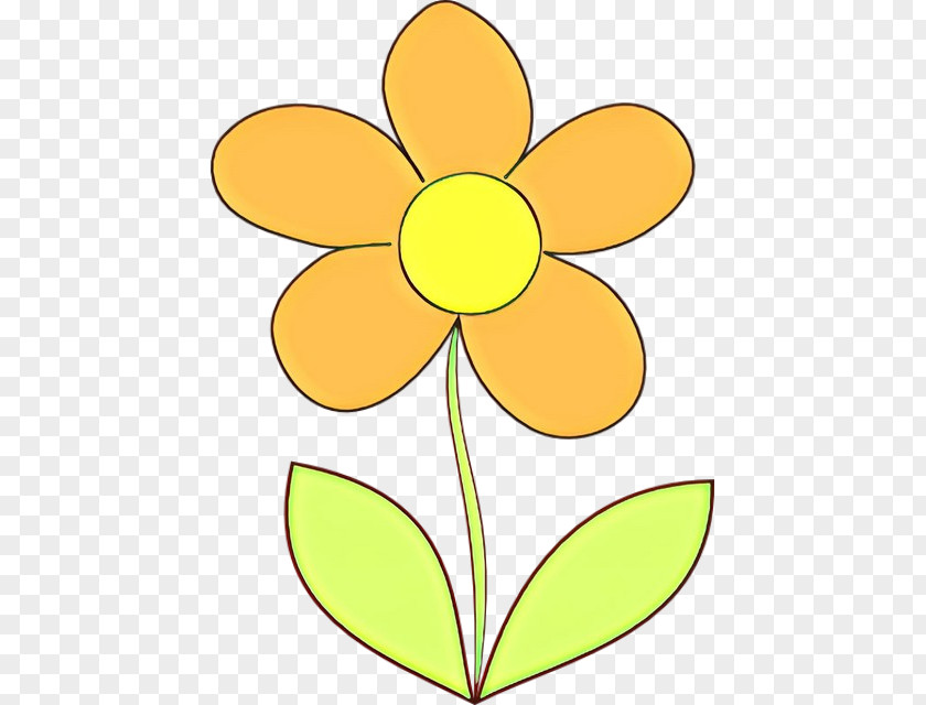 Yellow Petal Leaf Flower Plant PNG