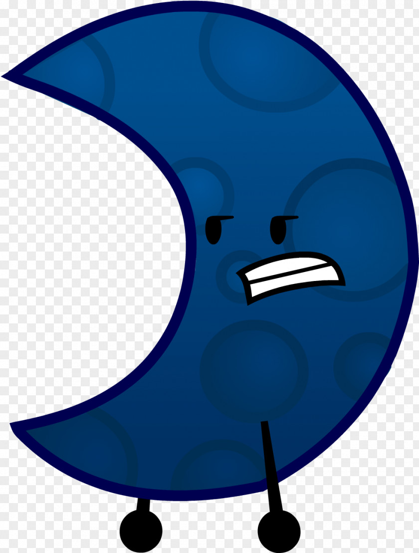 Electric Blue Crescent Moon PNG
