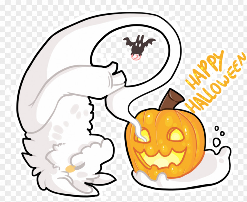 Happy Halloween Cartoon Ear Pumpkin Clip Art PNG