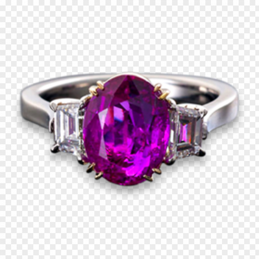 Ruby Amethyst Ring Sapphire Carat PNG