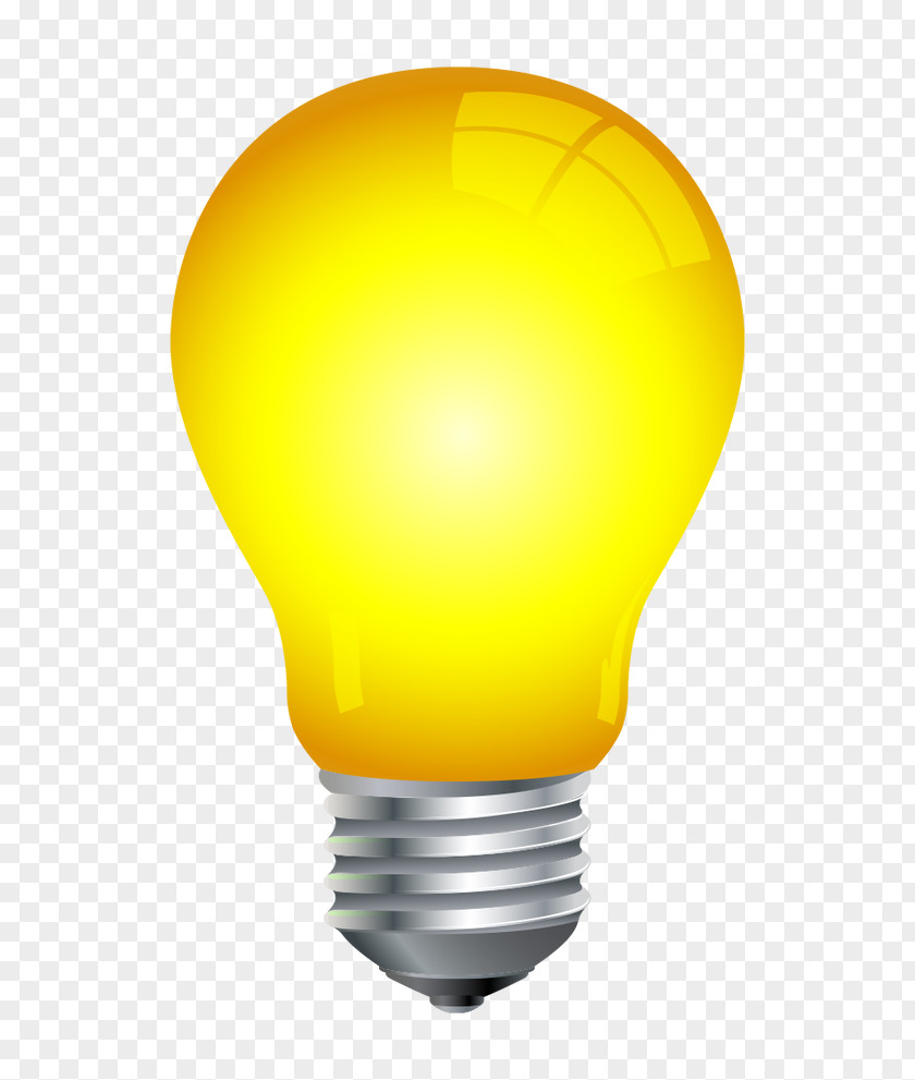 Vector,Hand-painted Cartoon,Yellow Bulb Teide Incandescent Light Lighting PNG