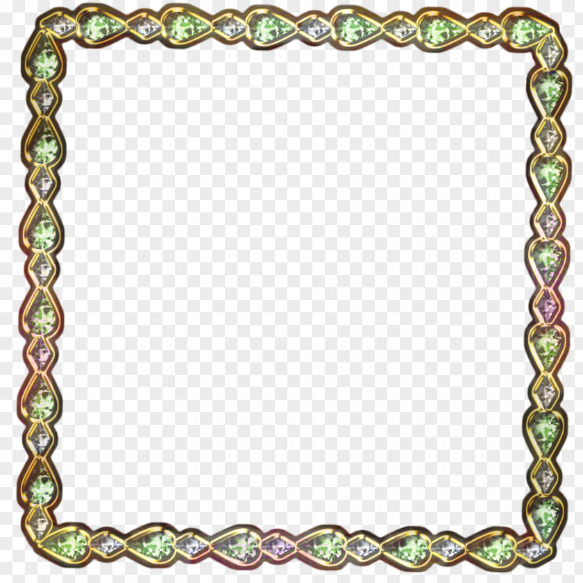 Rectangle Picture Frame Green Background PNG