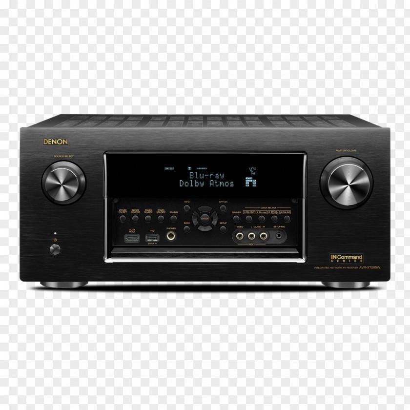 Av Receiver AV Denon AVR-X7200W Home Theater Systems Audio PNG