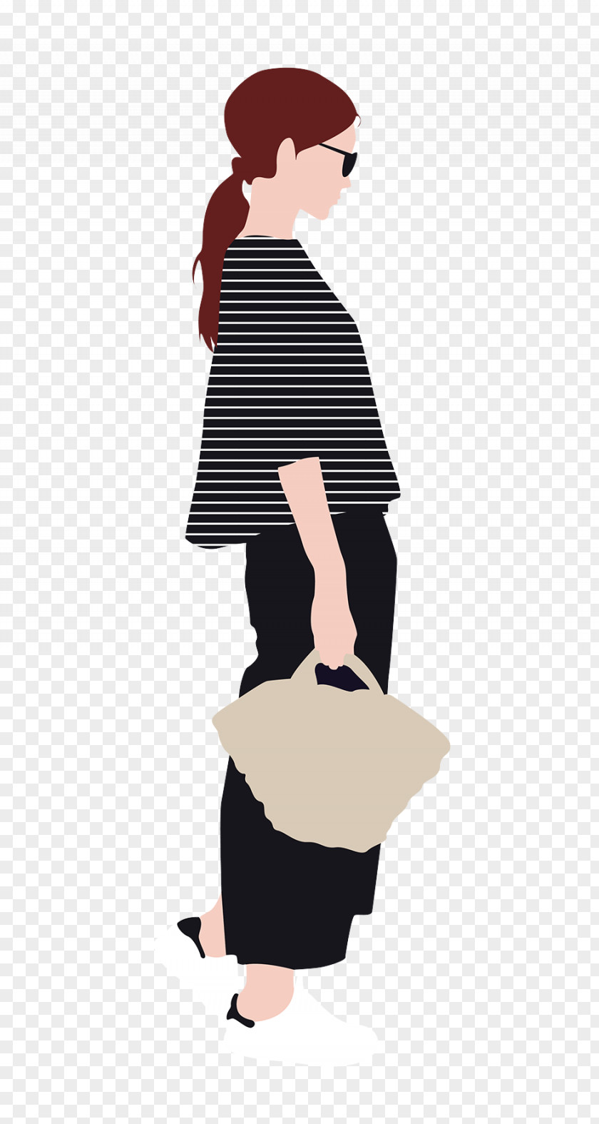 Knee Dress Standing Fashion Illustration Shoulder Joint PNG