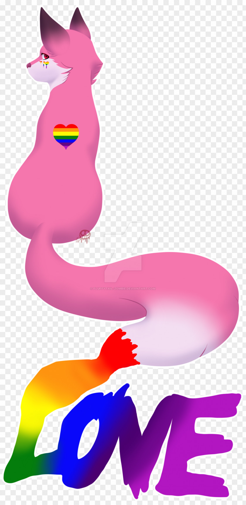 Rainbow Painting Mammal Pink M Beak Clip Art PNG