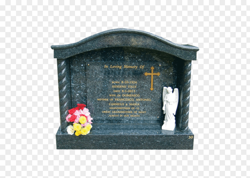 Rock Headstone Stone Carving Memorial PNG