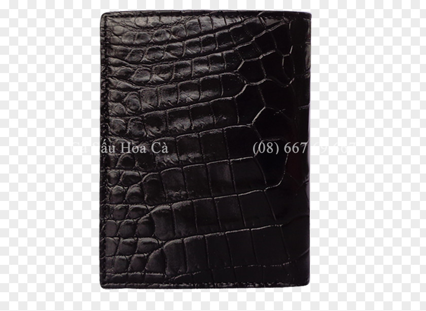 Wallet Leather Rectangle Brand Black M PNG