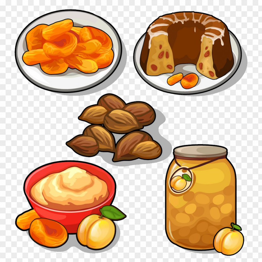 Almond Cake Apricots, Canned Apricots Apricot Plum Illustration PNG
