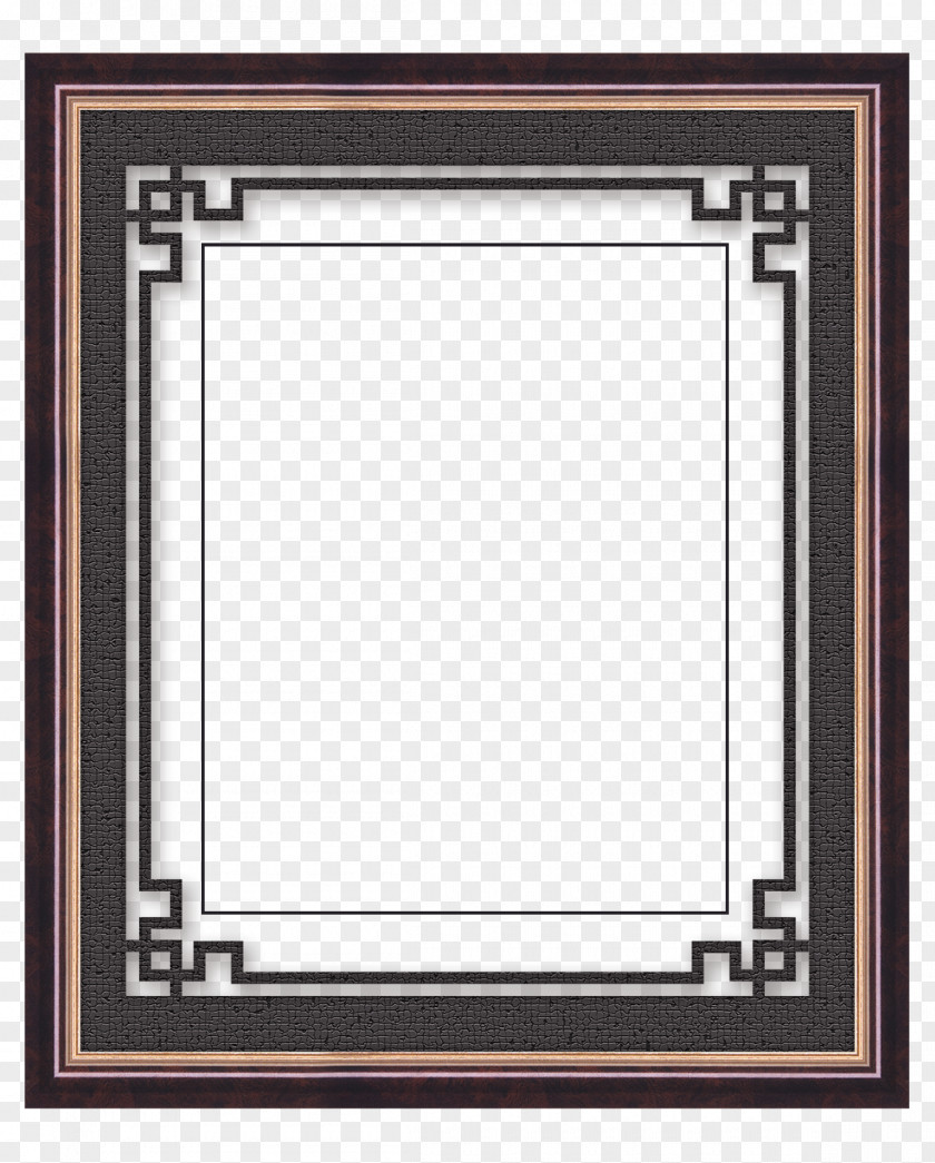 Bilateral Border Avatar Picture Frame PNG