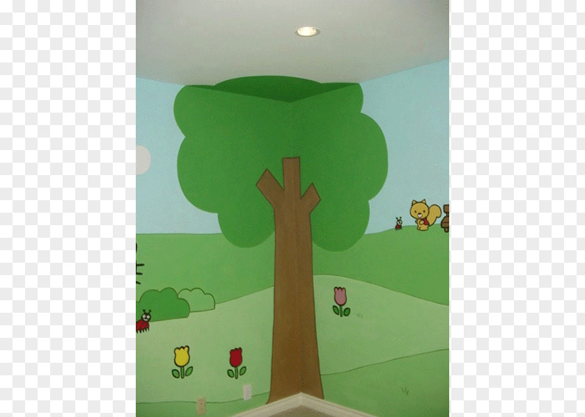 Hand Painted Mural Painting Wall Room PNG