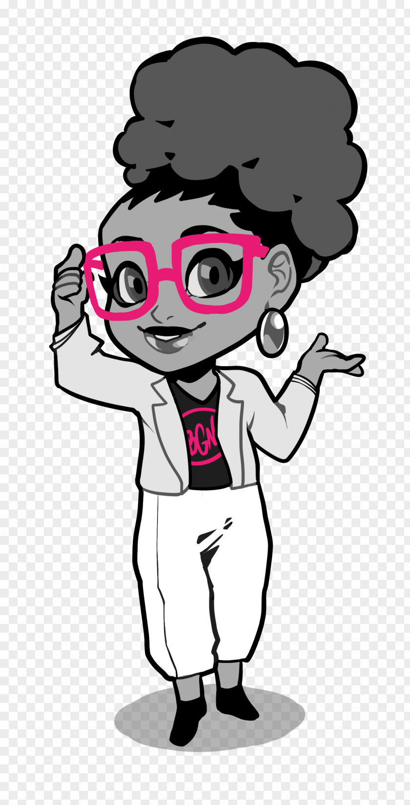 Hip Hop Nerdcore Female Black Geek PNG