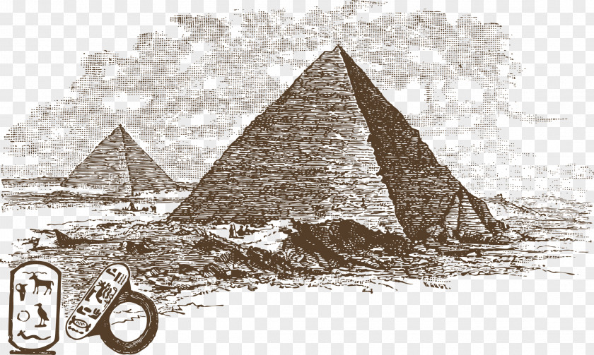 Vector Ancient Egyptian Pyramid Pyramids Egypt Illustration PNG