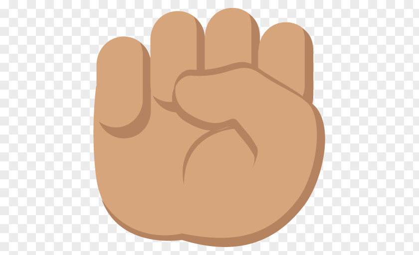 Emoji Raised Fist Emoticon Dark Skin PNG