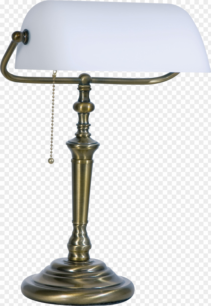 Light Banker's Lamp Bronze Brass PNG